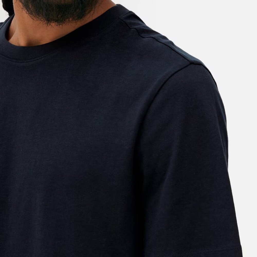 NEW 2 Primark Navy Tagless Crewneck T-Shirts (XL)- Regular Fit - Picture 4 of 11